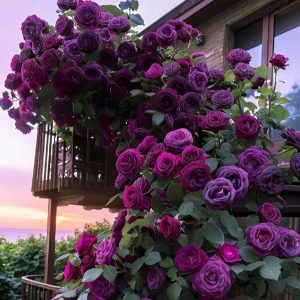 Роза Плетистая Плум Пэшн купить по цене от 610р. в интернет-магазине «Посадика» с доставкой почтой в в Кызыле и по всей России – [изображение №1].